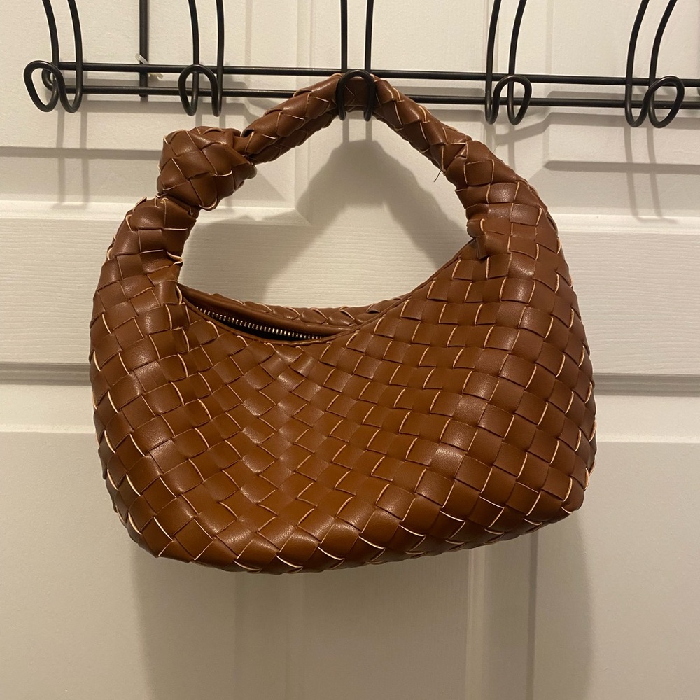 a new day Tan Woven Hobo Bag